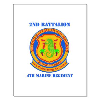 2B4M - M01 - 02 - 2nd Battalion 4th Marines with Text - Small Poster